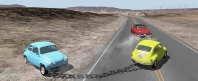 how to tow a car with a chain